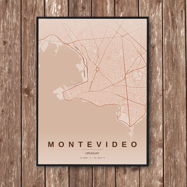 Montevideo Map Art Print - Wall Print | Personalised Gift