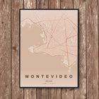 Montevideo Map Art Print - Wall Print | Personalised Gift