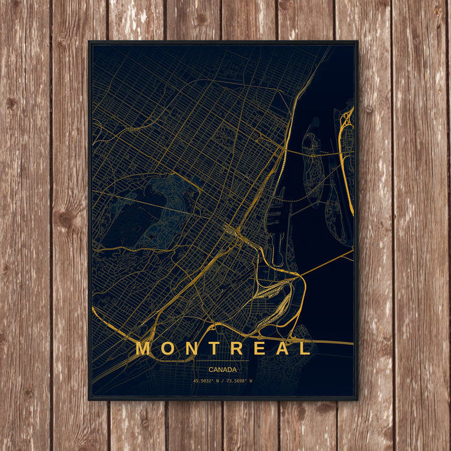 Montreal Map Art Print - Wall Print | Personalised Gift
