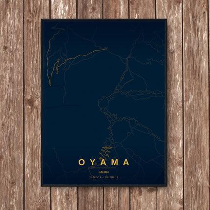 Mount Fuji Map Art Print - Wall Print | Personalised Gift