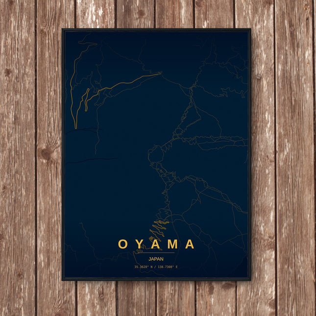 Mount Fuji Map Art Print - Wall Print | Personalised Gift