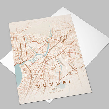 Mumbai Map Art Print - Alternative Angle View