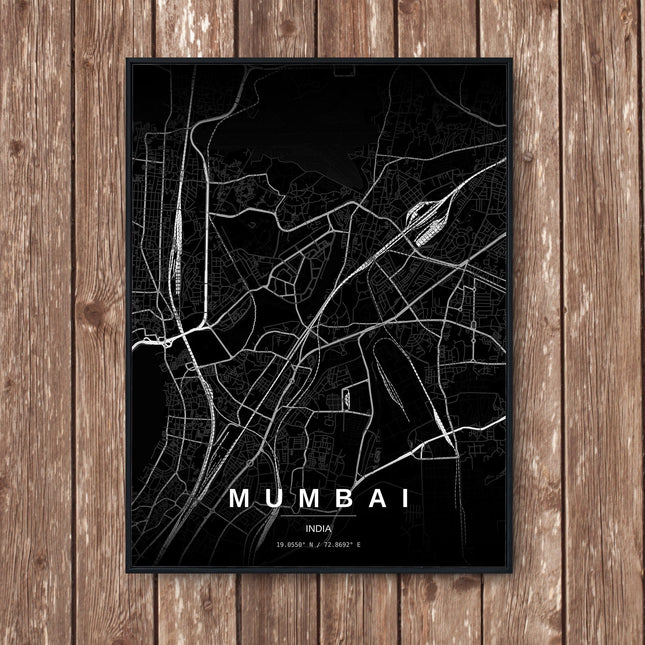 Mumbai Map Art Print - Wall Print | Personalised Gift