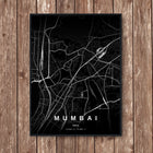 Mumbai Map Art Print - Wall Print | Personalised Gift