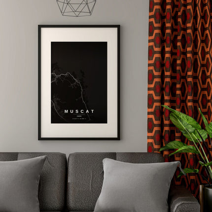 Muscat Map Art Print - Alternative Angle View