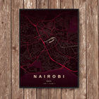 Nairobi Map Art Print - Wall Print | Personalised Gift
