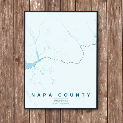 Napa Map Art Print - Wall Print | Personalised Gift