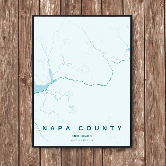 Napa Map Art Print - Wall Print | Personalised Gift