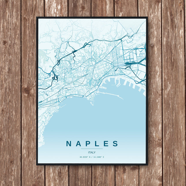 Naples Map Art Print - Wall Print | Personalised Gift