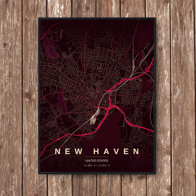 New Haven Map Art Print - Wall Print | Personalised Gift