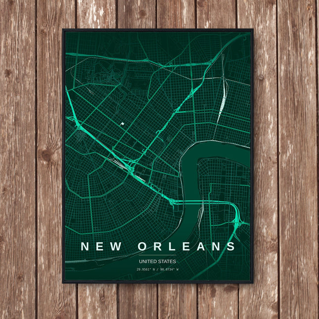 New Orleans Map Art Print - Wall Print | Personalised Gift