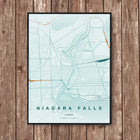 Niagara Falls Map Art Print - Wall Print | Personalised Gift