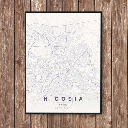Nicosia Map Art Print - Wall Print | Personalised Gift