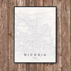 Nicosia Map Art Print - Wall Print | Personalised Gift