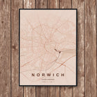 Norwich Map Art Print - Wall Print | Personalised Gift