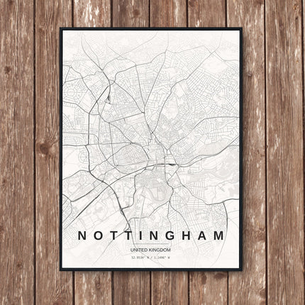 Nottingham Map Art Print - Wall Print | Personalised Gift
