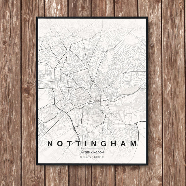 Nottingham Map Art Print - Wall Print | Personalised Gift