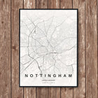 Nottingham Map Art Print - Wall Print | Personalised Gift
