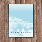 Nuku'alofa Map Art Print - Wall Print | Personalised Gift