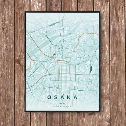Osaka Map Art Print - Wall Print | Personalised Gift