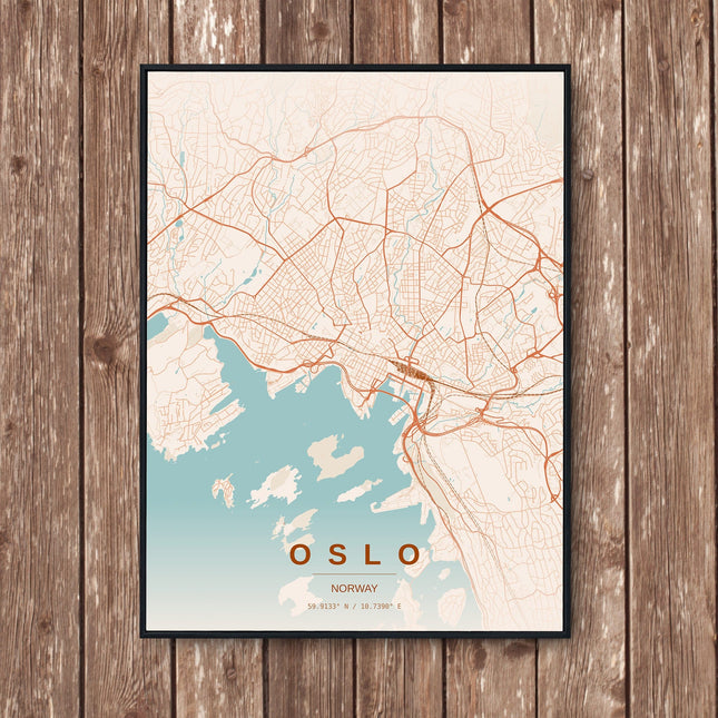 Oslo Map Art Print - Wall Print | Personalised Gift