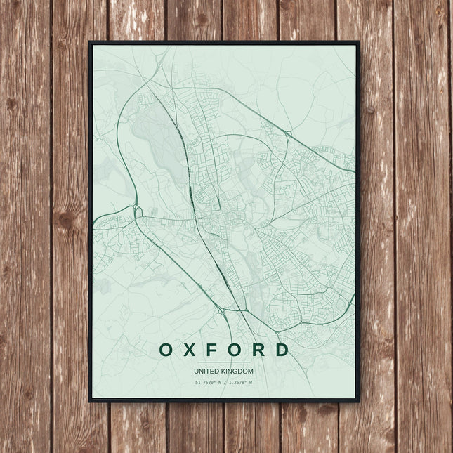 Oxford Map Art Print - Wall Print | Personalised Gift