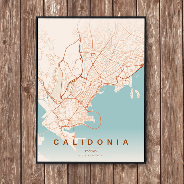Panama City Map Art Print - Wall Print | Personalised Gift
