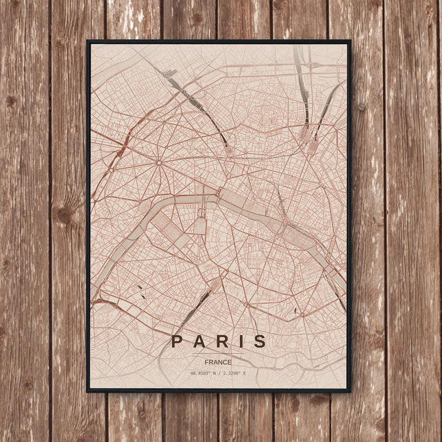 Paris Map Art Print - Wall Print | Personalised Gift