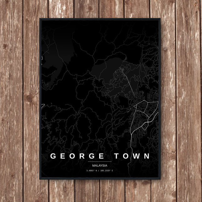 Penang Map Art Print - Wall Print | Personalised Gift