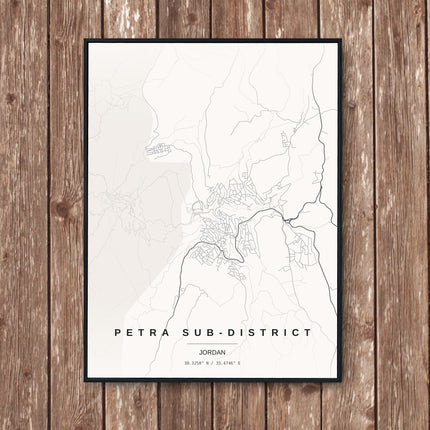Petra Map Art Print - Wall Print | Personalised Gift