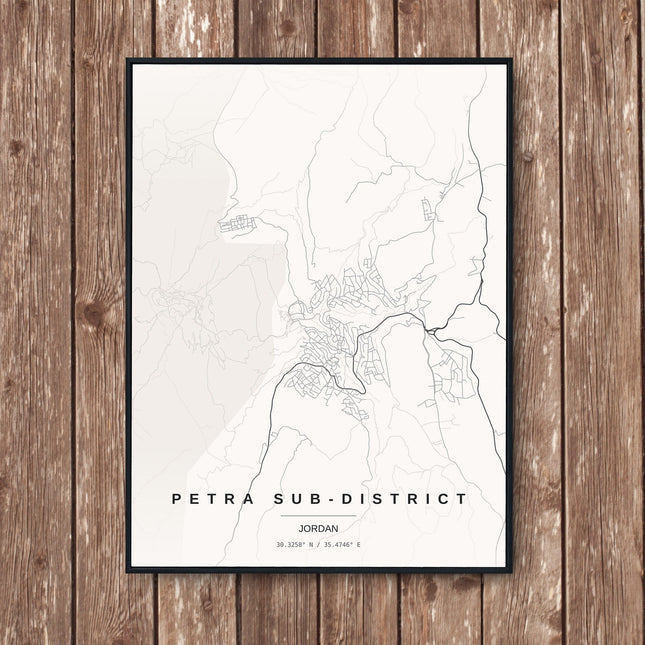 Petra Map Art Print - Wall Print | Personalised Gift