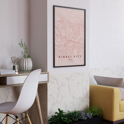 Philadelphia Map Art Print - Lifestyle Room Setting