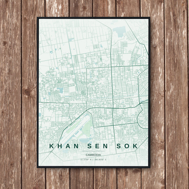 Phnom Penh Map Art Print - Wall Print | Personalised Gift