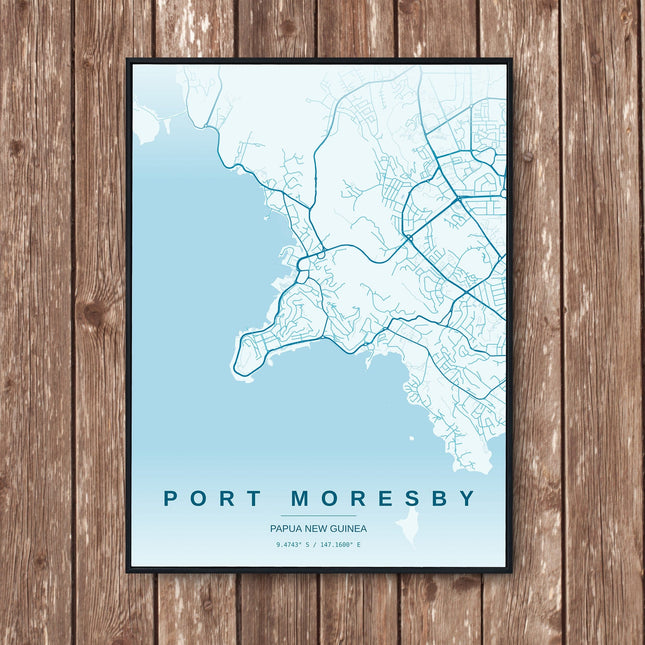 Port Moresby Map Art Print - Wall Print | Personalised Gift