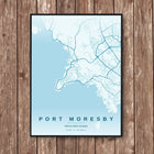 Port Moresby Map Art Print - Wall Print | Personalised Gift