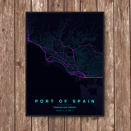 Port of Spain Map Art Print - Wall Print | Personalised Gift