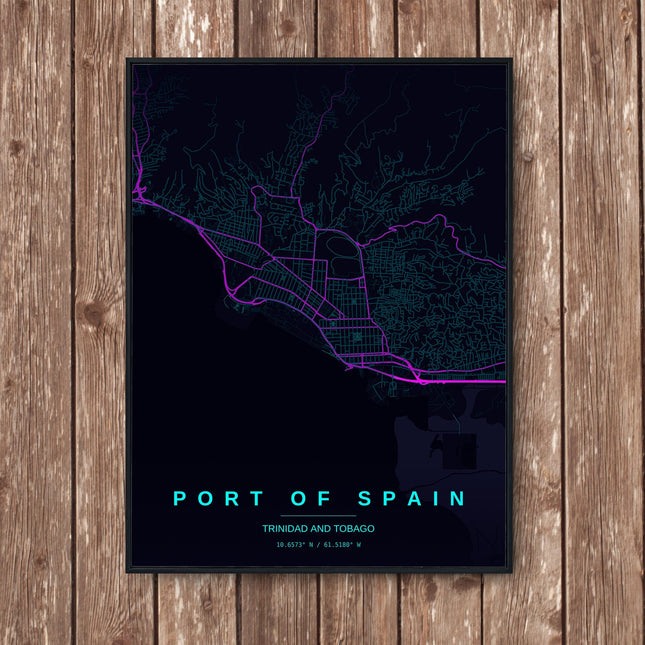 Port of Spain Map Art Print - Wall Print | Personalised Gift