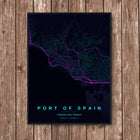 Port of Spain Map Art Print - Wall Print | Personalised Gift