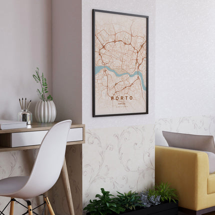 Porto Map Art Print - Alternative Angle View