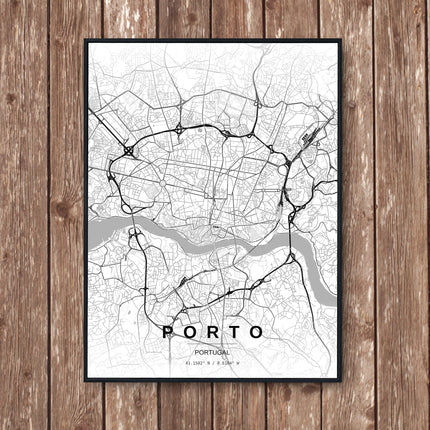 Porto Map Art Print - Wall Print | Personalised Gift