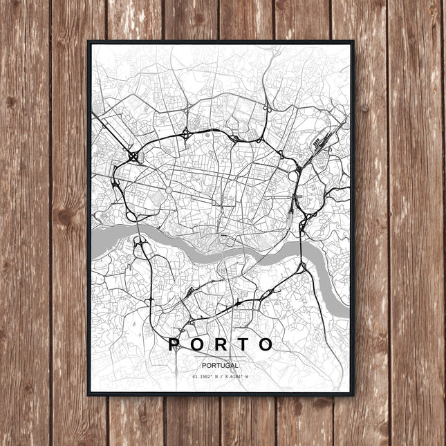Porto Map Art Print - Wall Print | Personalised Gift