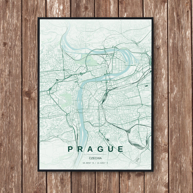 Prague Map Art Print - Wall Print | Personalised Gift