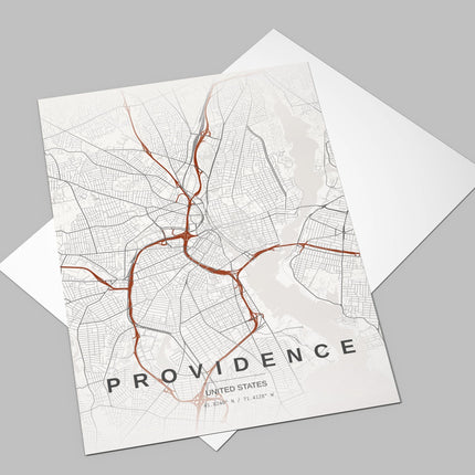Providence Map Art Print - Lifestyle Room Setting