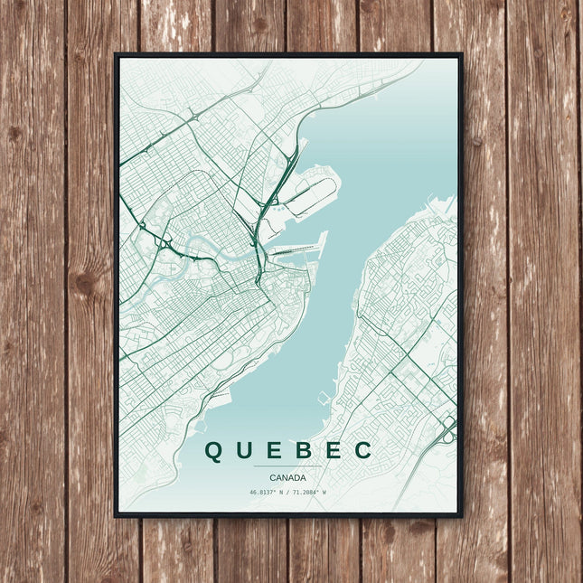Québec Map Art Print - Wall Print | Personalised Gift