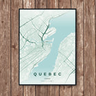 Québec Map Art Print - Wall Print | Personalised Gift