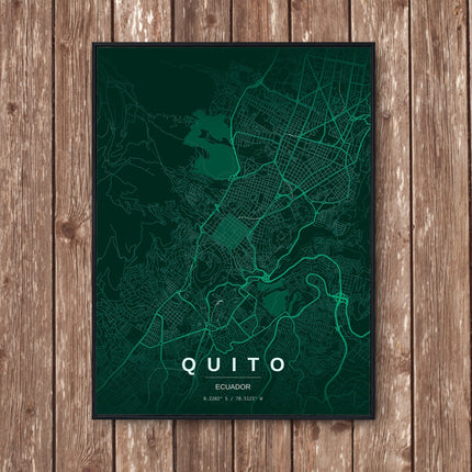 Quito Map Art Print - Wall Print | Personalised Gift