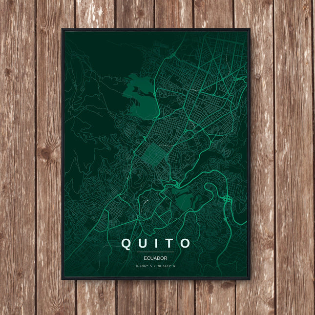 Quito Map Art Print - Wall Print | Personalised Gift