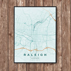 Raleigh Map Art Print - Wall Print | Personalised Gift