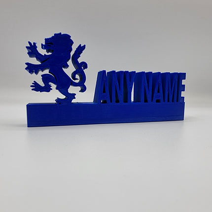 Rangers FC Personalised Name Display Stand - Alternative Angle View