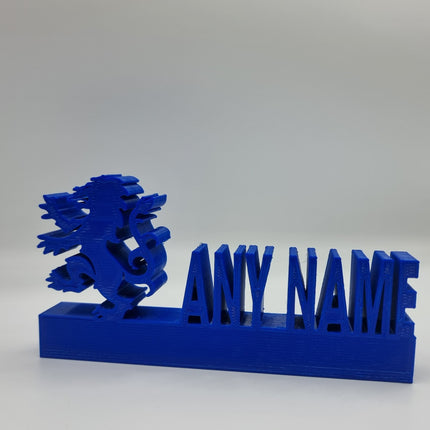 Rangers FC Personalised Name Display Stand - Alternative Angle View
